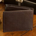 Kozmic Black Leather Bi-fold Wallet