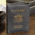 Black Leather Passport Cover