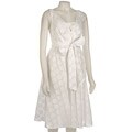 Sheri Martin Women's White Cotton Polka Dot Dress