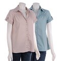 BCBGirls Addy Shirred Short-sleeve Shirt