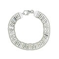 Sterling Silver 8-inch Fancy Diamond-cut Bracelet