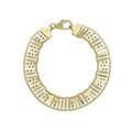18k Gold over Sterling Silver Diamond-cut Bracelet