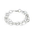 Sterling Silver Triple-strand Hammered Bracelet