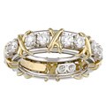 18k Gold and Platinum 1 1/5ct TDW Diamond Tiffany Band (G, VS1)
