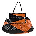 Fendi Orange/ Black Snakeskin Handbag