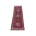 Persian Karaja Hand-knotted Navy/ Ivory Rug (3'8 x 13'2)