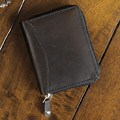 Accordion Black Leather Wallet