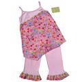 AnnLoren Girl's 2-piece Boutique Heart Capri Outfit