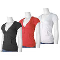 Timing Cap Sleeve Deep V-neck Tunic Top