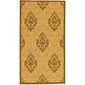 Courtyard Crescent Natural/ Brown Rug (2'7 x 5')