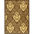 Courtyard Crescent Chocolate/ Natural Rug (5'3 x 7'7)