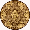 Courtyard Crescent Chocolate/ Natural Rug (6'7 Round)