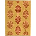 Courtyard Royalty Beige/ Red Rug (5'3 x 7'7)
