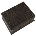 Floral Design Ebony Wood Jewelry Box (Indonesia)