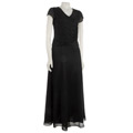 J Kara Women's Mock Wrap Flair Dress