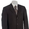 Bill Blass Men's Charcoal Wool 3-button Suit