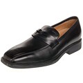 Geox Men's Black Leather Penny Loafers