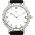 Lucien Piccard Peace Sign Black Strap Watch