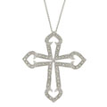 Maddy Emerson Couture 'Believe' 1/6ct TDW Diamond Cross Necklace (H-I, I1)