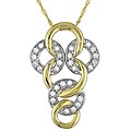 14k Two-tone Gold 3/8ct TDW Diamond Necklace