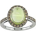 14k Gold Lemon Quartz 5/8ct TDW Brown Diamond Ring