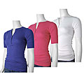 Belle du Jour Women's Short-sleeve Henley Shirt