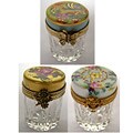 Limoges Porcelain and Crystal Pill Bottle