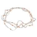 Peach Freshwater Pearl Triple Necklace