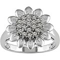 14k White Gold 1/3ct TDW Diamond Flower Ring (H-I-J, I1-2)