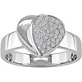 14k White Gold 1/6ct TDW Diamond Heart Ring (H-I-J, I1-2)
