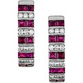 14k Gold Ruby and 1/4ct TDW Diamond Earrings
