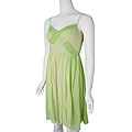 Sangria Junior's Lime Silk Dress with Woven Bodice