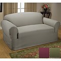 Cotton Duck T-cushion Loveseat Slipcover