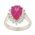 Charles Winston Cubic Zirconia Pink Sapphire Ring