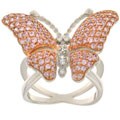 Charles Winston Cubic Zirconia Butterfly Ring