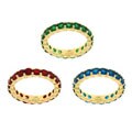 Charles Winston Cubic Zirconia Eternity Bands (Set of 3)