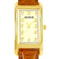 Geneve Women's Goldtone Tank Watch