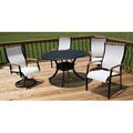 Avalon 5-piece Black Table Patio Set