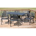 Bar Back 7-piece Black Table Patio Set