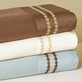 Dot Embroidered Hem 300 Thread Count Duvet Cover Set