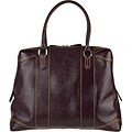Fendi Large Plum Patent Leather Zip Tote Bag