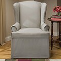 Cotton Duck Wing Chair Slipcover