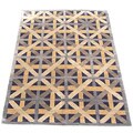 Nepalese Hand-knotted Black/ Beige Rug (6' x 9')