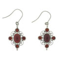 Antique-look Garnet Earrings