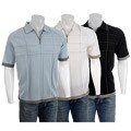 Oggi Moda Men's Zip Up Polo Shirt