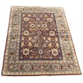 Nepalese Hand-knotted Brown/ Beige Rug (6' x 9')
