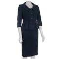 Famous NY Maker Women's 2-piece Navy Skirt Suit