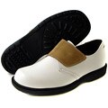 Sandbaggers Mary Ladies' Taupe/ White Golf Shoes