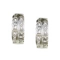 18k White Gold 4/5ct TDW Diamond Huggie Earrings