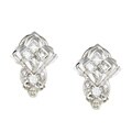 18k White Gold 4/5ct TDW Diamond Cluster Earring